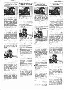 Olympus OM 10 manual. Camera Instructions.